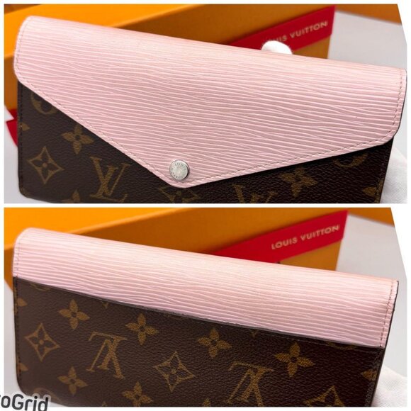 Authentic Louis Vuitton Monogram Epi Marie-Lou Long Wallet Rose Clair Pink - Picture 11 of 12